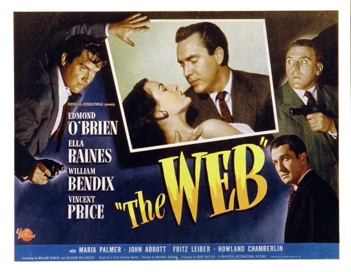 Framed Print : THE WEB, Edmond O'Brien, Ella Raines, Vincent Price, William Bendix, 1947