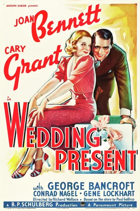 Framed Print : WEDDING PRESENT, US poster art, from left: Joan Bennett, Cary Grant, 1936