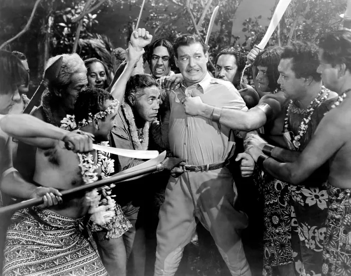 Framed Print : WEIRD WOMAN, Lon Chaney Jr. (center), 1944