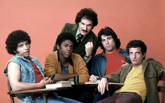 Framed Print : WELCOME BACK, KOTTER, Robert Hegyes, Lawrence Hilton-Jacobs, Gabe Kaplan, John Travolta, Ron Palillo, 1975-1979