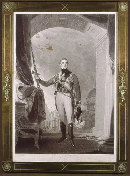 Framed Print : Wellington, Arthur Wellesley, 1st Duke of (1769-1852). Engraving. SPAIN. Vitoria. Museum of the Armera (armoury). AISA / Everett Collection**US SALES ONLY** Framed Print : Wellington, Arthur Wellesley, 1st Duke of (1769-1852). Engraving. SPAIN. Vitoria. Museum of the Armera (armoury). AISA / Everett Collection**US SALES ONLY**
