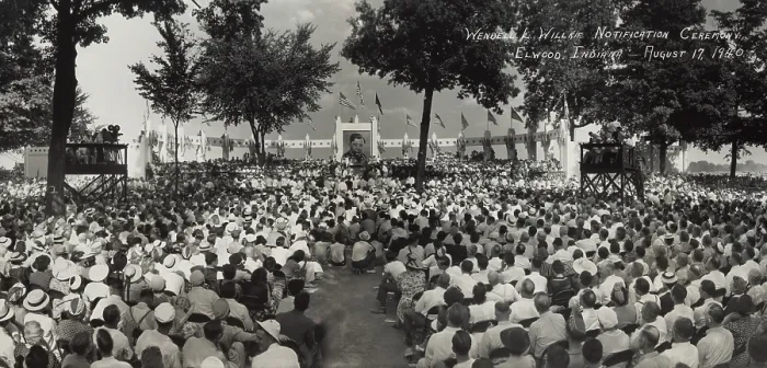 Framed Print : Wendell L. Willkie Notification Ceremony, in Elwood, Indiana, August 17, 1940