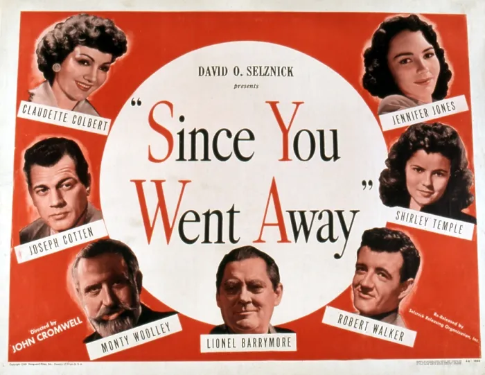 Framed Print : SINCE YOU WENT AWAY, (clockwise from l-r): Claudette Colbert, Joseph Cotten, Monty Woolley, Lionel Barrymore, Robert Walker, Shirley Temple, Jennifer Jones, 1944