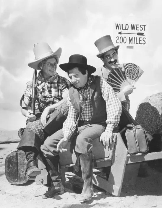 Framed Print : GO WEST, from left: Harpo Marx, Chico Marx, Groucho Marx, 1940