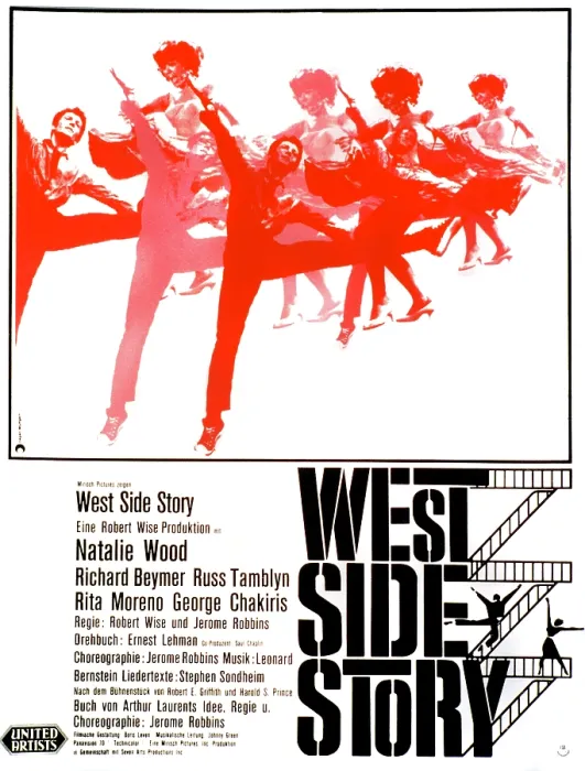 Framed Print : WEST SIDE STORY, German poster art, 1961