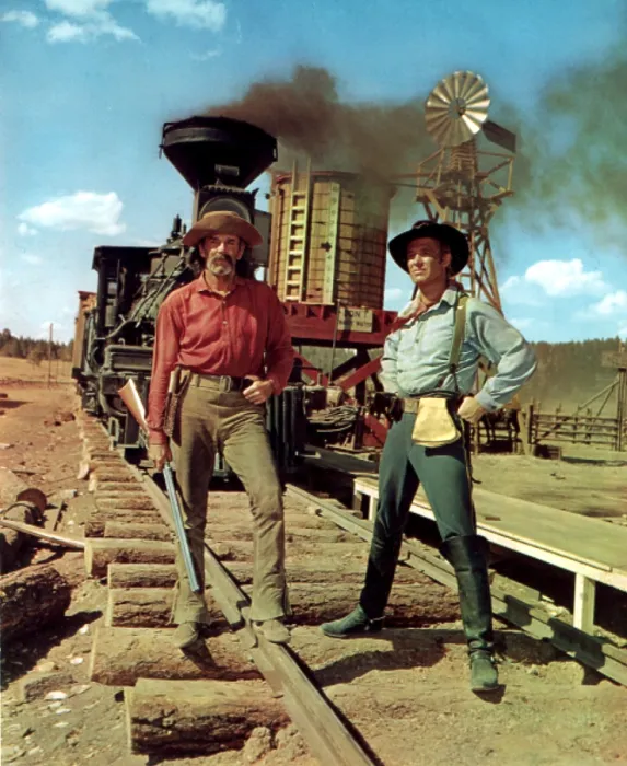 Framed Print : HOW THE WEST WAS WON, Henry Fonda, George Peppard, 1962 Framed Print : HOW THE WEST WAS WON, Henry Fonda, George Peppard, 1962