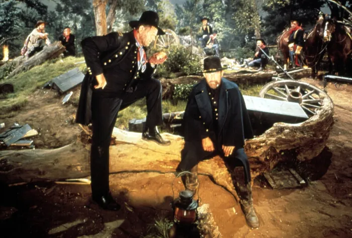 Framed Print : HOW THE WEST WAS WON, John Wayne, Harry Morgan, 1962 Framed Print : HOW THE WEST WAS WON, John Wayne, Harry Morgan, 1962