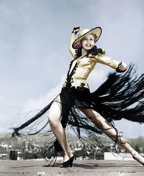 Framed Print : GO WEST YOUNG LADY, Ann Miller rehearses dance routine on set, 1941, ph: A.L. Whitey Schafer