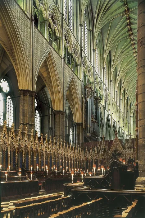 Framed Print : Westminster Abbey. UNITED KINGDOM. ENGLAND. London. Westminster Abbey. Choir of the center nave (1269). Gothic art. AISA / Everett Collection**US SALES ONLY**