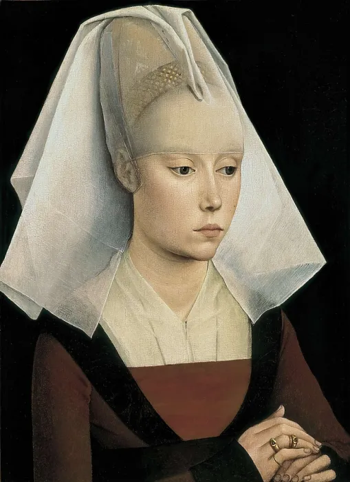 Framed Print : WEYDEN, Rogier van der (1400-1464). Portrait of a Lady. ca. 1460. Flemish art. Tempera on wood. UNITED KINGDOM. London. National Gallery. AISA / Everett Collection**US SALES ONLY** Framed Print : WEYDEN, Rogier van der (1400-1464). Portrait of a Lady. ca. 1460. Flemish art. Tempera on wood. UNITED KINGDOM. London. National Gallery. AISA / Everett Collection**US SALES ONLY**