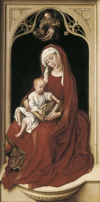 Framed Print : WEYDEN, Rogier van der (1400-1464). Virgin and Child. 1464. Flemish art. ; International gothic. Oil on wood. SPAIN. Madrid. Prado Museum. AISA / Everett Collection**US SALES ONLY**