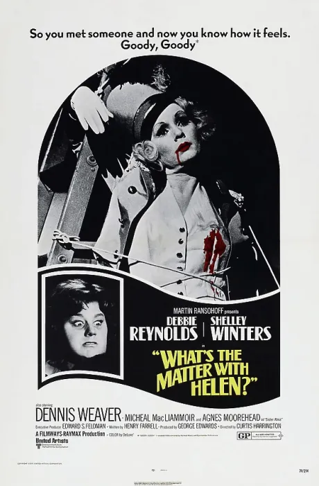 Framed Print : WHAT'S THE MATTER WITH HELEN?, US poster, Debbie Reynolds (top), Shelley Winters, 1971