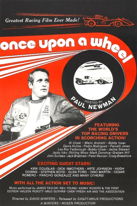 Framed Print : ONCE UPON A WHEEL, Paul Newman, 1971