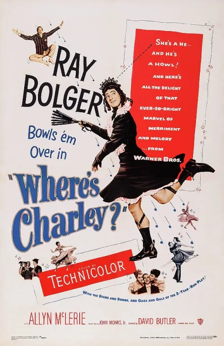 Framed Print : WHERE'S CHARLEY?, US poster art, Ray Bolger, 1952