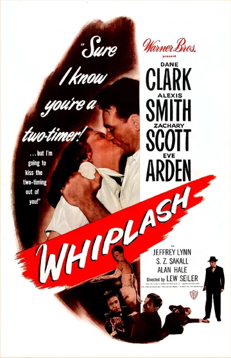 Framed Print : WHIPLASH, US poster, from top: Dane Clark, Alexis Smith, 1948