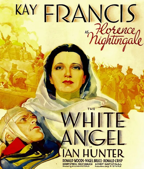 Framed Print : THE WHITE ANGEL, center: Kay Francis on window card, 1936 Framed Print : THE WHITE ANGEL, center: Kay Francis on window card, 1936