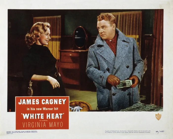 Framed Print : WHITE HEAT, US lobbycard: from left, Virginia Mayo, James Cagney, 1949 Framed Print : WHITE HEAT, US lobbycard: from left, Virginia Mayo, James Cagney, 1949
