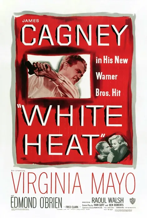 Framed Print : WHITE HEAT, US poster art, top: James Cagney, bottom from left: James Cagney, Virginia Mayo, 1949