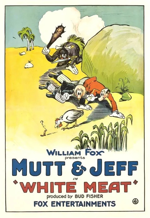 Framed Print : WHITE MEAT, center two characters, behind the chicken: Mutt & Jeff, 1921, TM and Copyright 20th Century Fox Film Corp. All rights reserved. / courtesy Everett Collection