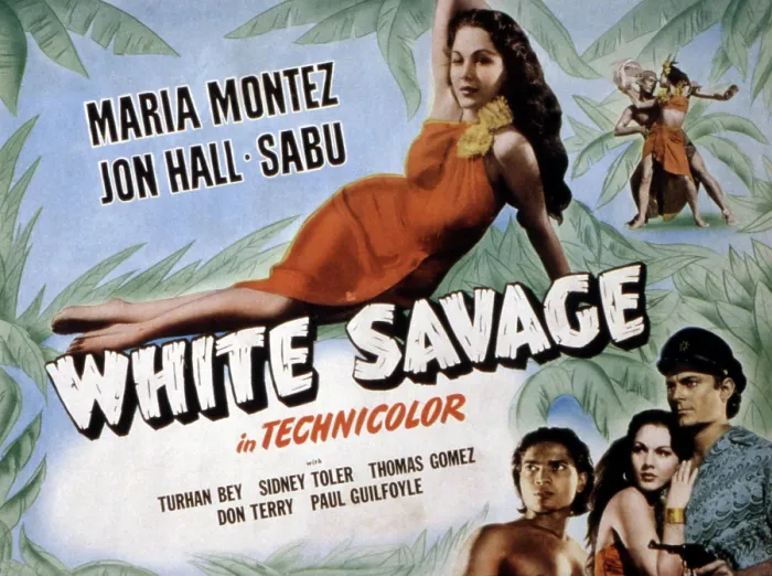 Framed Print : WHITE SAVAGE, Maria Montez, Sabu, Jon Hall, 1943