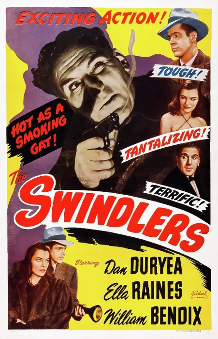 Framed Print : WHITE TIE AND TAILS, (aka THE SWINDLERS), US poster, bottom from left: Ella Raines, Dan Duryea, William Bendix (gun), right from top: Dan Duryea, Ella Raines, William Bendix, 1946 Framed Print : WHITE TIE AND TAILS, (aka THE SWINDLERS), US poster, bottom from left: Ella Raines, Dan Duryea, William Bendix (gun), right from top: Dan Duryea, Ella Raines, William Bendix, 1946