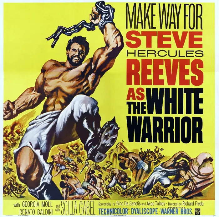 Framed Print : THE WHITE WARRIOR, (aka AGI MURAD IL DIAVOLO BIANCO), US poster, Steve Reeves, 1959 Framed Print : THE WHITE WARRIOR, (aka AGI MURAD IL DIAVOLO BIANCO), US poster, Steve Reeves, 1959