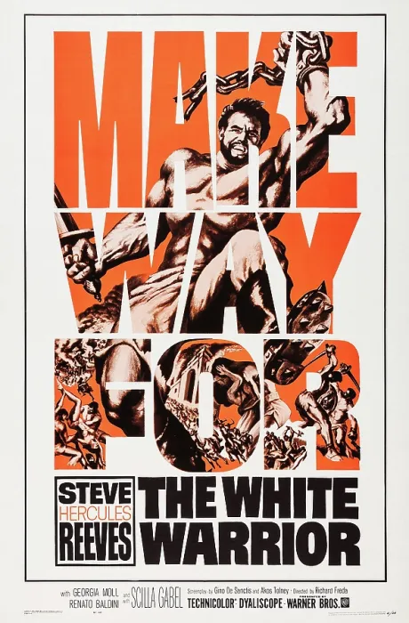 Framed Print : THE WHITE WARRIOR, (aka AGI MURAD IL DIAVOLO BIANCO), Steve Reeves on poster art, 1959 Framed Print : THE WHITE WARRIOR, (aka AGI MURAD IL DIAVOLO BIANCO), Steve Reeves on poster art, 1959