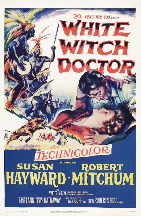 Framed Print : WHITE WITCH DOCTOR, US poster art, from center: Susan Hayward, Robert Mitchum, 1953. TM & Copyright 20th Century-Fox Film Corp. All rights reserved / courtesy Everett Collection Framed Print : WHITE WITCH DOCTOR, US poster art, from center: Susan Hayward, Robert Mitchum, 1953. TM & Copyright 20th Century-Fox Film Corp. All rights reserved / courtesy Everett Collection