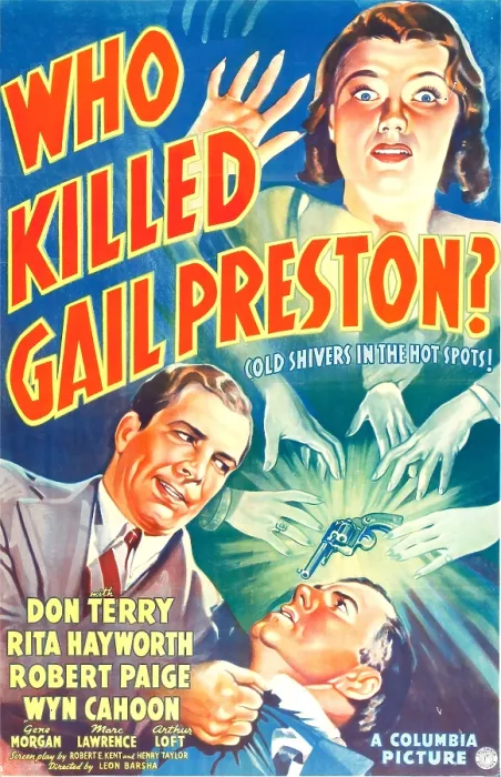 Framed Print : WHO KILLED GAIL PRESTON?, US poster, from top: Rita Hayworth, Don Terry, Robert Paige, 1938 Framed Print : WHO KILLED GAIL PRESTON?, US poster, from top: Rita Hayworth, Don Terry, Robert Paige, 1938