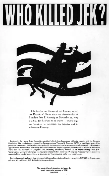 Framed Print : Who killed JFK? Citizens Commission of Inquiry, 1973
