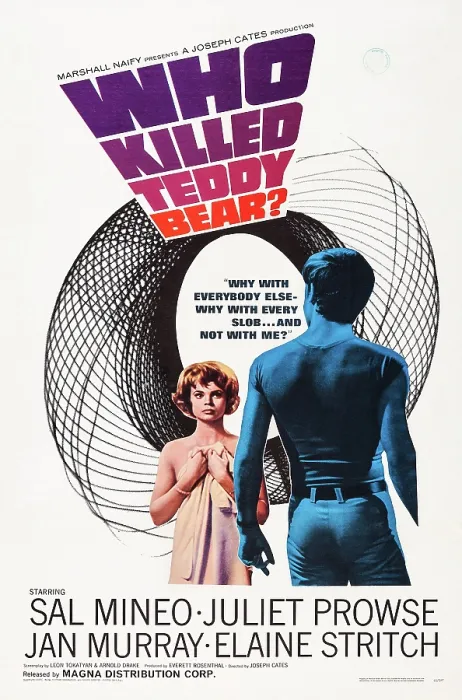 Framed Print : WHO KILLED TEDDY BEAR?, US poster art, from left: Juliet Prowse, Sal Mineo, 1965