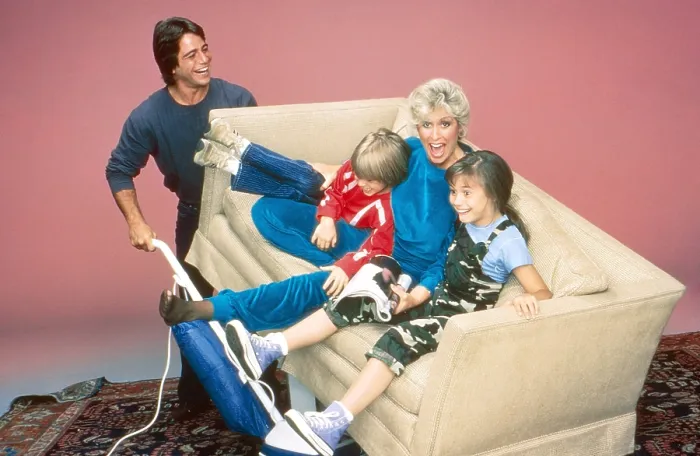 Framed Print : WHO'S THE BOSS?, from left: Tony Danza, Danny Pintauro, Judith Light, Alyssa Milano, (Season 1, 1984), 1984-92 Framed Print : WHO'S THE BOSS?, from left: Tony Danza, Danny Pintauro, Judith Light, Alyssa Milano, (Season 1, 1984), 1984-92