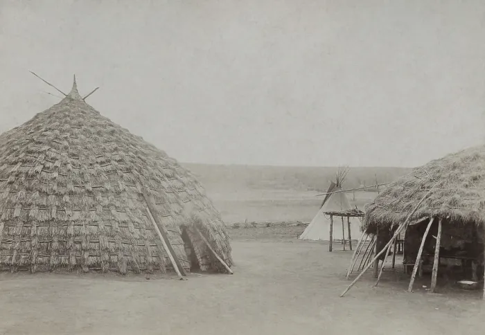 Framed Print : Wichita Indian grass house near Anadarko, Oklahoma. The beehive-shaped grass lodges were built over a framework of long wooden vertical poles made from small trees Framed Print : Wichita Indian grass house near Anadarko, Oklahoma. The beehive-shaped grass lodges were built over a framework of long wooden vertical poles made from small trees