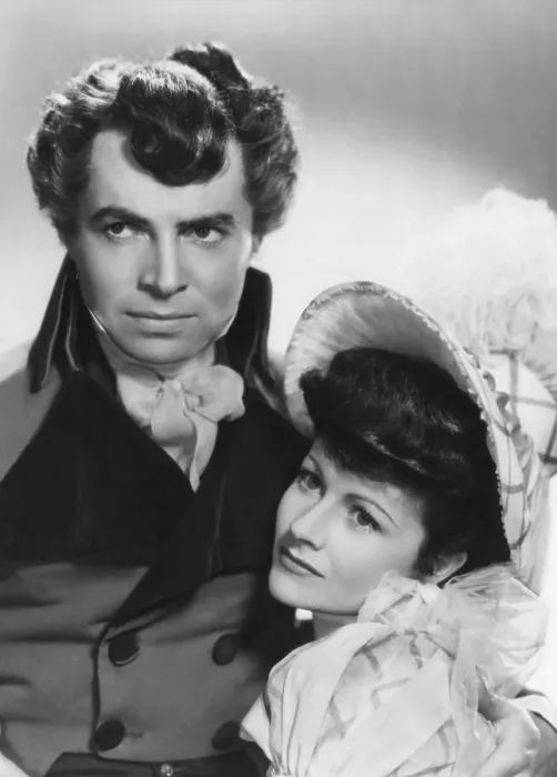 Framed Print : THE WICKED LADY, from left: James Mason, Margaret Lockwood, 1945