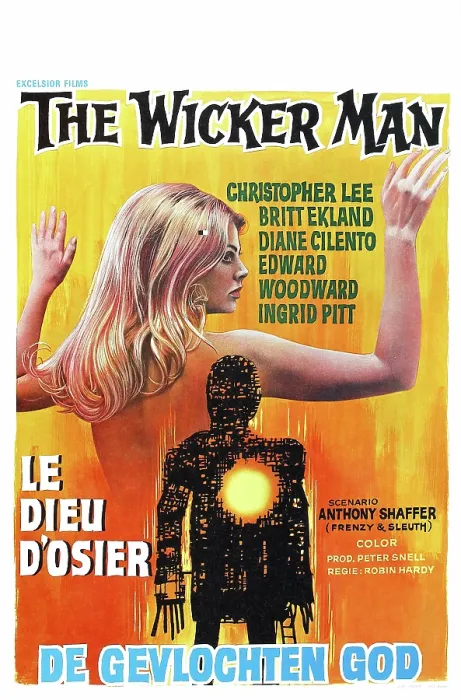 Framed Print : THE WICKER MAN, (aka LE DIEU D'OSIER), Belgian poster, 1973 Framed Print : THE WICKER MAN, (aka LE DIEU D'OSIER), Belgian poster, 1973
