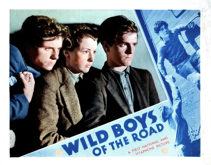 Framed Print : WILD BOYS OF THE ROAD, from left, Edwin Phillips, Dorothy Coonan Wellman, Frankie Darro, 1933