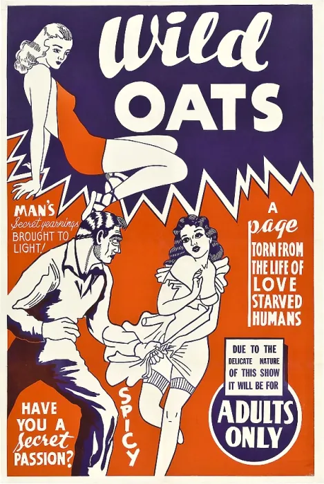 Framed Print : WILD OATS, poster art, 1940