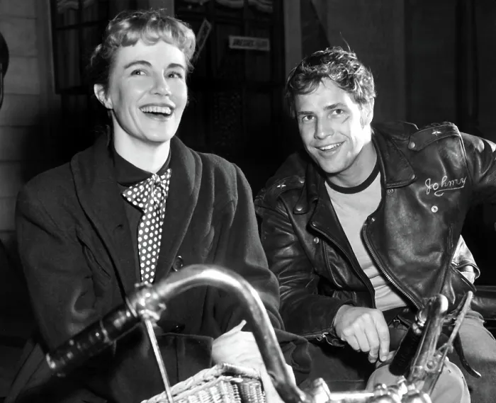 Framed Print : THE WILD ONE, Jocelyn Brando, Marlon Brando, 1954
