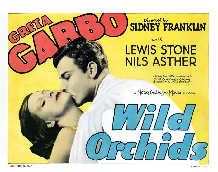 Framed Print : WILD ORCHIDS, US lobbycard, from left: Greta Garbo, Nils Asther, 1929 Framed Print : WILD ORCHIDS, US lobbycard, from left: Greta Garbo, Nils Asther, 1929
