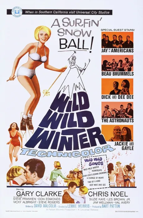 Framed Print : WILD WILD WINTER, US poster, Chris Noel (left top), right from top: Jay and the Americans, The Beau Brummels, Dick and Dee Dee, The Astronauts, Jackie and Gayle, 1966