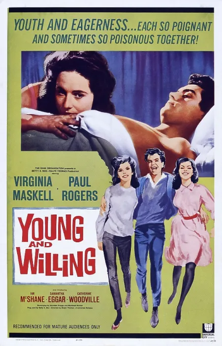 Framed Print : THE WILD AND THE WILLING, (aka YOUNG AND WILLING), US poster art, top from left: Virginia Maskell, Ian McShane, 1962 Framed Print : THE WILD AND THE WILLING, (aka YOUNG AND WILLING), US poster art, top from left: Virginia Maskell, Ian McShane, 1962