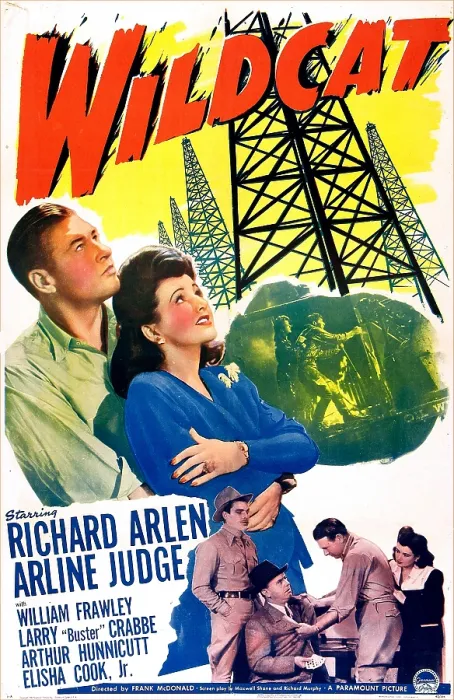 Framed Print : WILDCAT, US poster, center from left: Richard Arlen, Arline Judge, bottom from left: Larry Buster Crabbe, Richard Arlen, Arline Judge, 1942 Framed Print : WILDCAT, US poster, center from left: Richard Arlen, Arline Judge, bottom from left: Larry Buster Crabbe, Richard Arlen, Arline Judge, 1942