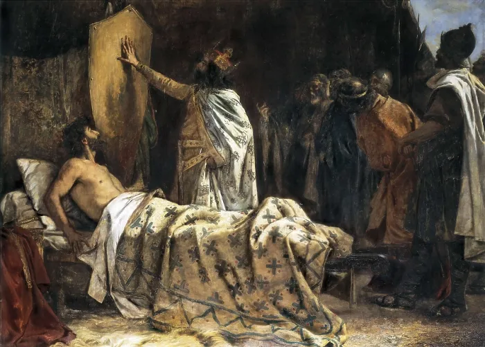 Framed Print : Wilfred 'the Hairy' (840-897). Oil on canvas. AISA / Everett Collection**US SALES ONLY** Framed Print : Wilfred 'the Hairy' (840-897). Oil on canvas. AISA / Everett Collection**US SALES ONLY**
