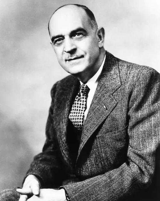 Framed Print : William Claire Menninger, President and Co-founder of the famed psychiatric clinic. 1956. His classification of mental disorders greatly influenced psychiatry. (CSU_2015_11_1630)