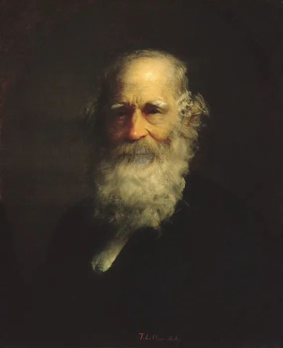 Framed Print : William Cullen Bryant, in portrait by Thomas Le Clear, 1876, which depicts an elderly Bryant, two years before his death. In the 1830s he was among Americas leading poets
