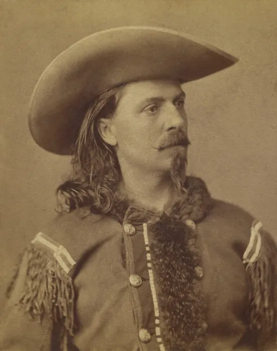 Framed Print : William F. Cody, also known as Buffalo Bill, the Wild West show producer. The photo was taken ca