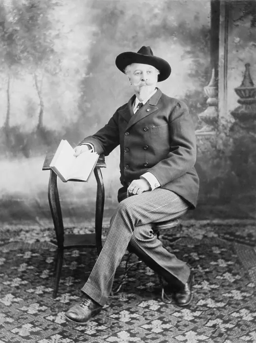 Framed Print : William Frederick Cody, aka Buffalo Bill (1846-1917), in 1907 studio portrait Framed Print : William Frederick Cody, aka Buffalo Bill (1846-1917), in 1907 studio portrait