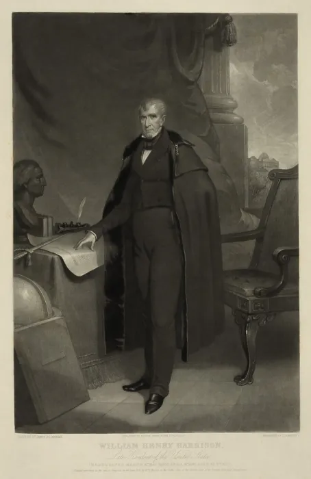 Framed Print : William Henry Harrison--Late President of the United States. Mezzotint portrait of the shortest serving president of the US Framed Print : William Henry Harrison--Late President of the United States. Mezzotint portrait of the shortest serving president of the US