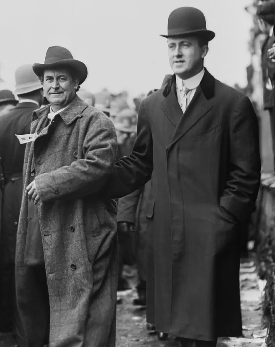 Framed Print : William Jennings Bryan escorted by 28 year old Franklin Delano Roosevelt, NYC, Oct. 27, 1908