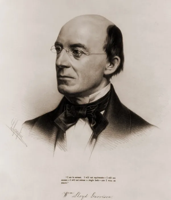 Framed Print : William Lloyd Garrison (1805-1879) joined the Abolitionist movement at age 25. In 1830, he founded THE LIBERATOR, an antislavery newspaper